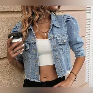 🔹Cropped Denim Jacket🔹